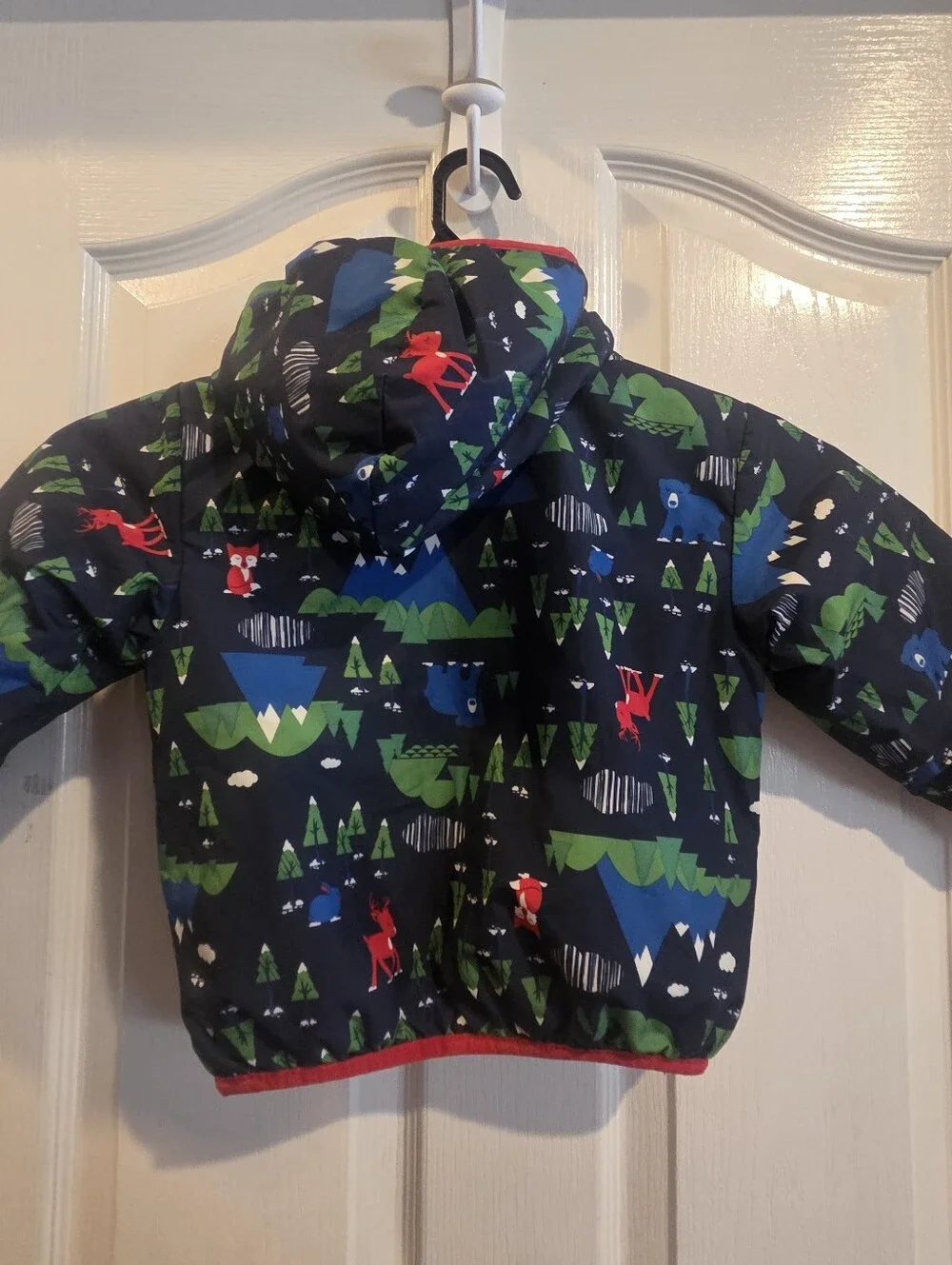 The North Face Boys 18 24 Months Reversible Jacket Trees Fox Deer Bear Hooded
